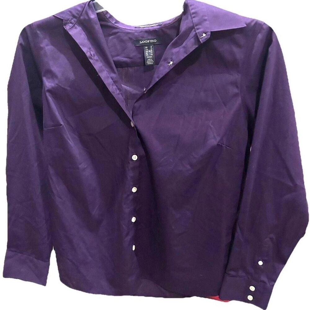 Lands-end Women's Purple Blouse